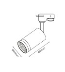 Lamps for 1 phase busbars - Eco-Light Track Spot Pipe Ring White 1xGU10 ML7668 - product 3