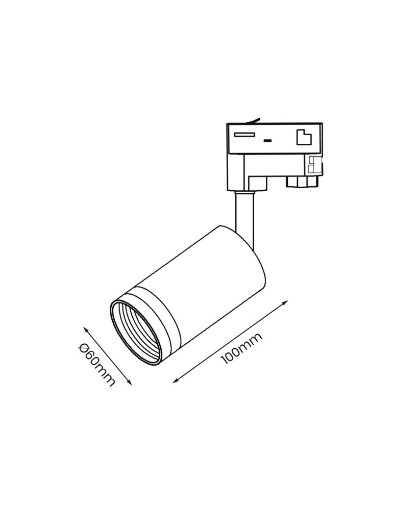 Lamps for 3-phase busbars - Eco-Light Track Spot Pipe Ring Black 1xGU10 - 3-circuit ML7671 - product kolory-swiatla.pl 3