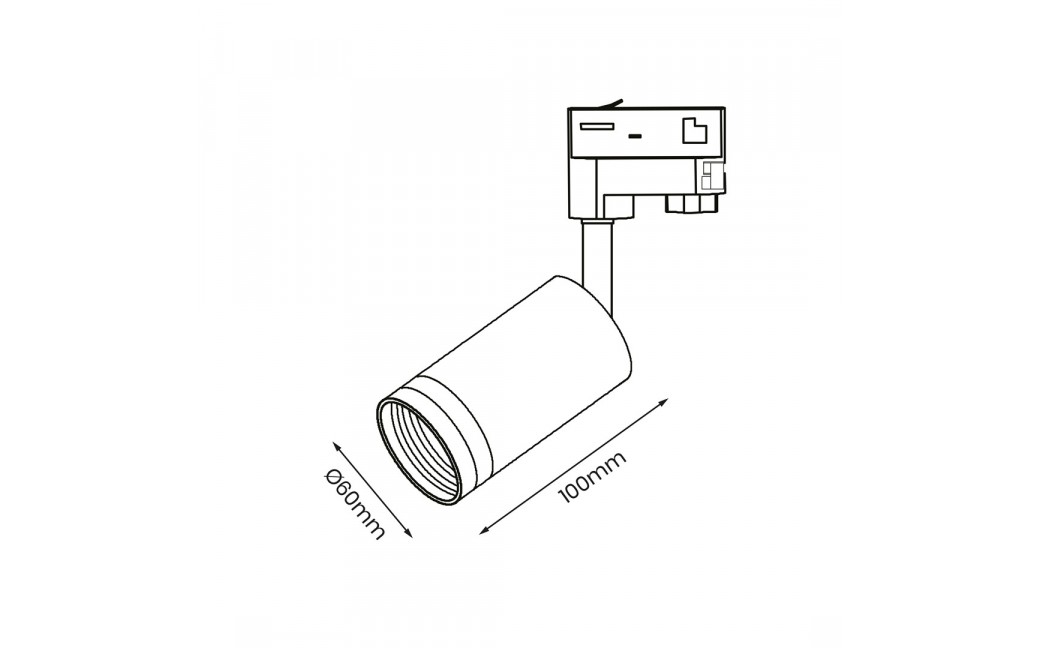 Eko-Light Track Spot Pipe Ring Czarny 1xGU10 - 3-obwodowy ML7671