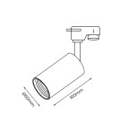 Lamps for 1 phase busbars - Eco-Light Track Spot Pipe White 1xGU10 ML7676 - product 2