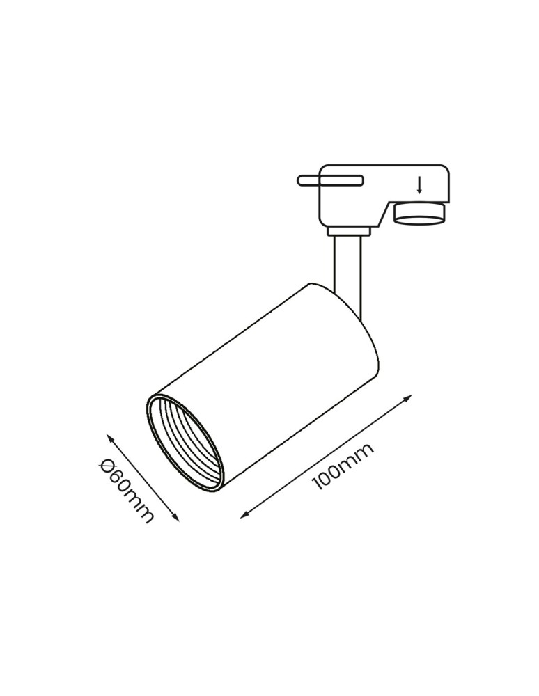 Lamps for 1 phase busbars - Eco-Light Track Spot Pipe White 1xGU10 ML7676 - product kolory-swiatla.pl 2