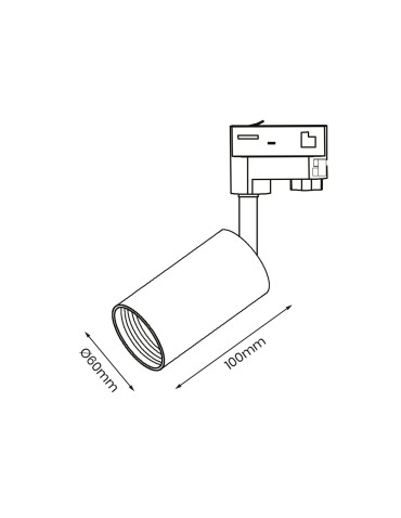 Eko-Light Track Spot Pipe Biały 1xGU10 3-obwodowy ML7678 - produkt 2