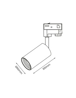 Eko-Light Track Spot Pipe Czarny 1xGU10 3-obwodowy ML7679 - produkt 2
