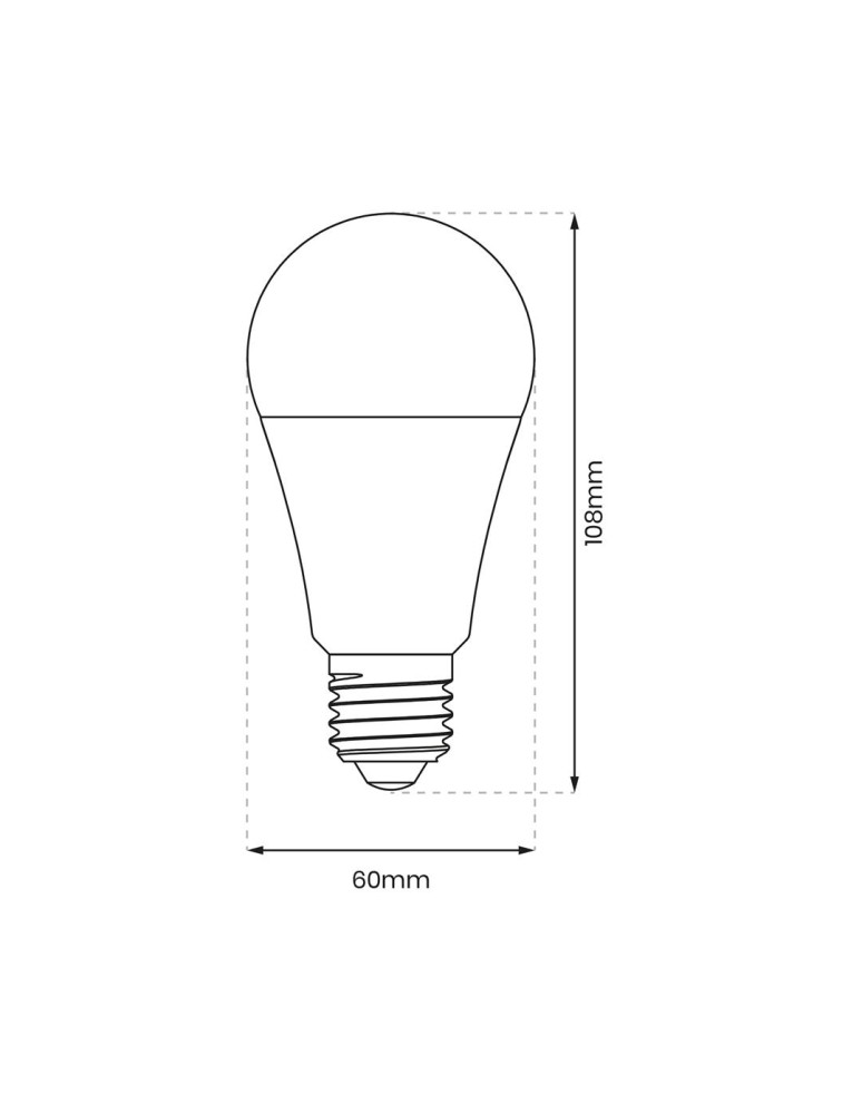 LED bulbs E27 230V - Eko-Light LED bulb 9W E27 A60 4000K Dimmable 100%/50%/25%. EKZA8001 - product kolory-swiatla.pl 2