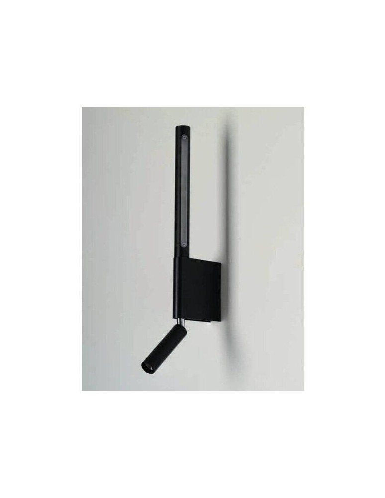 Wall lamps for bedrooms - Azzardo OLIMPIA WALL 2 BK Black 2xLED Reading wall lamp, 2 LED light sources Top swivel AZ5965 - product kolory-swiatla.pl 3