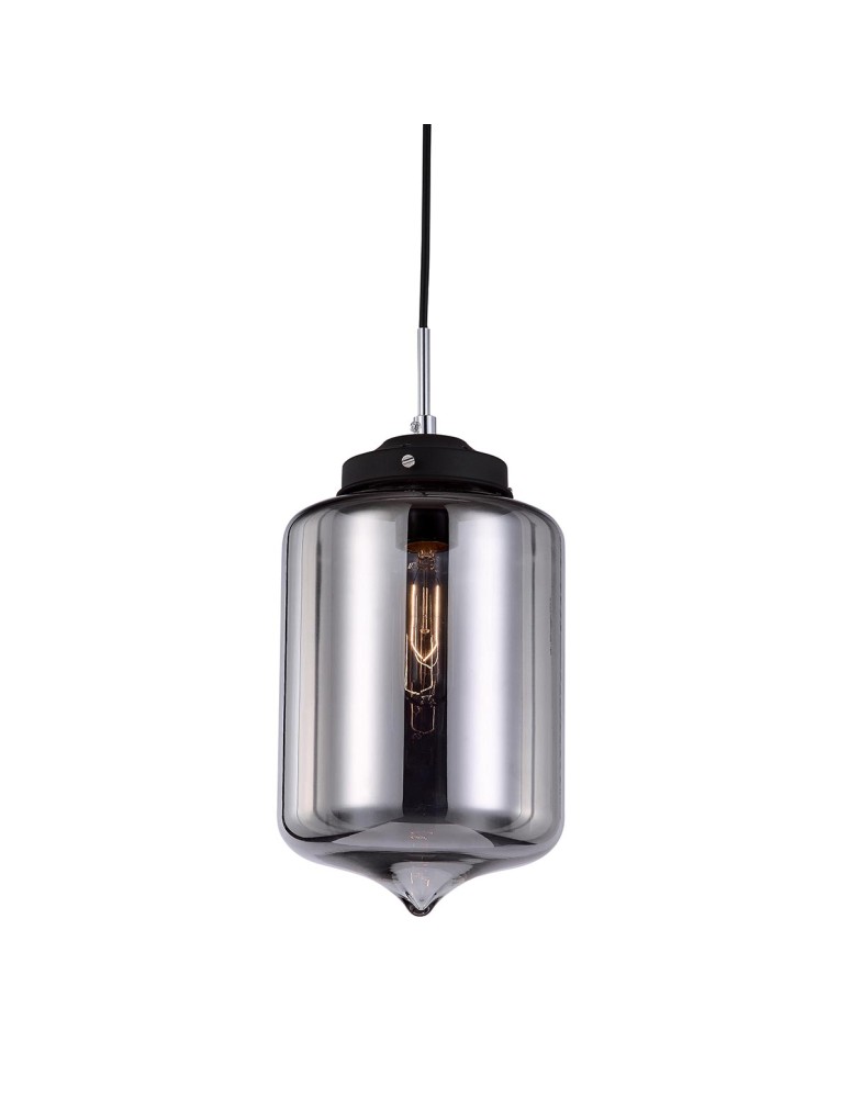 Pendant lamps - ITALUX Tube Pendant Smoked 1xE27 MDM2095/1 A - product kolory-swiatla.pl 1