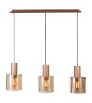 Triple pendant lamps - ITALUX Javier Pendant Antique Bronze 3xE27 MD17076-3B - product 1