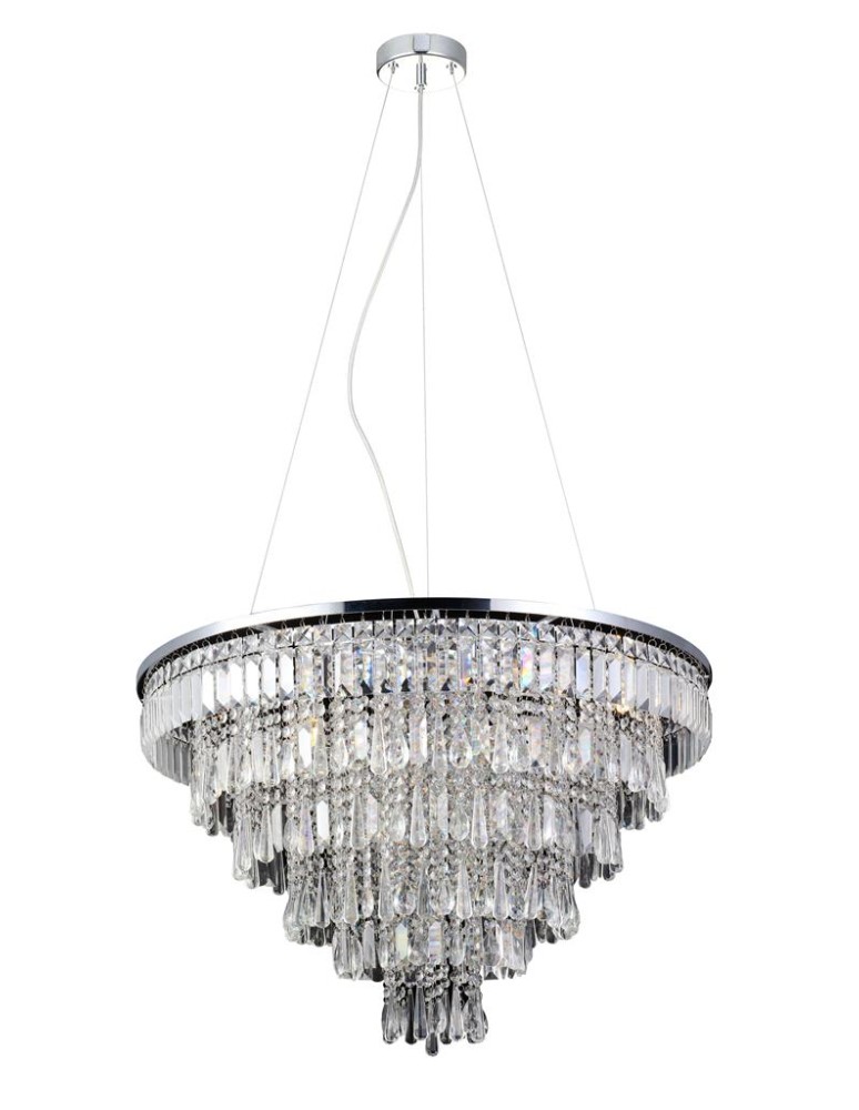 Glamour pendant lamps - Azzardo KALABRIA XL PENDANT 12xG9 2in1 Ceiling or Pendant Transparent AZ2926 - product kolory-swiatla.pl 1
