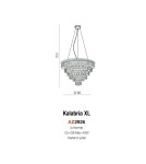 Glamour pendant lamps - Azzardo KALABRIA XL PENDANT 12xG9 2in1 Ceiling or Pendant Transparent AZ2926 - product 3