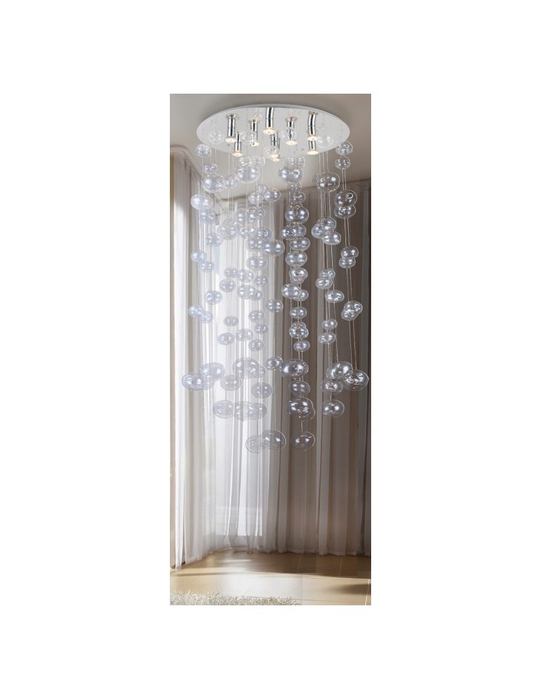 Glamour ceiling lamps - Azzardo LUVIA XL CLEAR 9xGU10 Ceiling/Hanging Transparent AZ2573 - product kolory-swiatla.pl 2