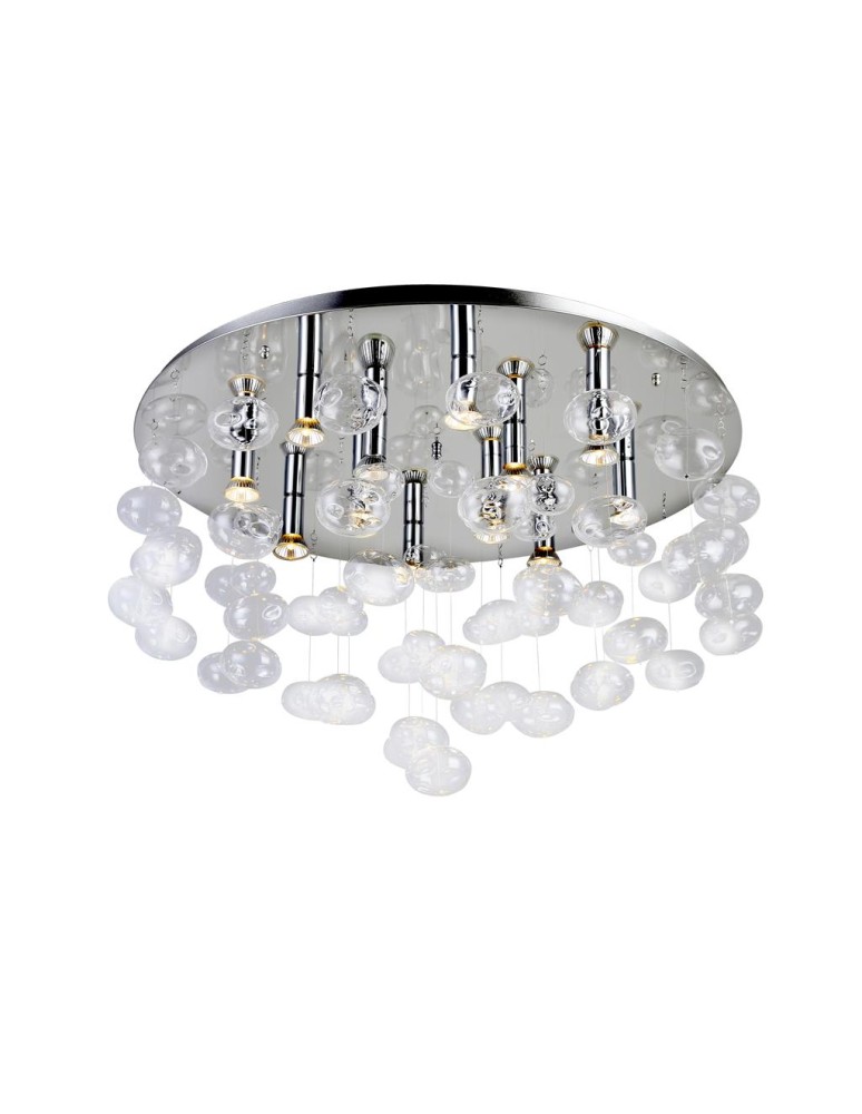 Glamour ceiling lamps - Azzardo LUVIA 80 CLEAR 10xGU10 Ceiling/Hanging Translucent AZ2571 - product kolory-swiatla.pl 1