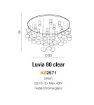 Glamour ceiling lamps - Azzardo LUVIA 80 CLEAR 10xGU10 Ceiling/Hanging Translucent AZ2571 - product 3