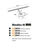 Wall lamps over a painting - Azzardo MONALISA 46 CHROME 1xLED Wall Mounted Black/Chrome AZ2645 - product 3