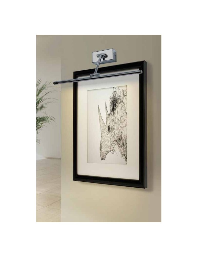 Wall lamps over a painting - Azzardo DAVINCI 48 CHROME 1xLED Wall mounted chrome AZ2648. - product kolory-swiatla.pl 4