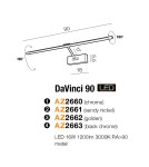 Wall lamps over a painting - Azzardo DAVINCI 90 SANDY NICKEL 1xLED Wall-mounted Sanded Nickel AZ2661 - product 5