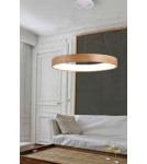 LED pendant lamps - Azzardo SILVAM 65 PENDANT 1xLED Pendant Wood/White AZ2699 - product 2