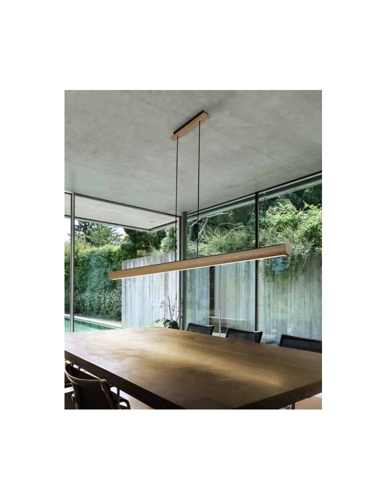 LED pendant lamps - Azzardo ALBERO 1xLED Pendant Wood AZ2701 - product kolory-swiatla.pl 2