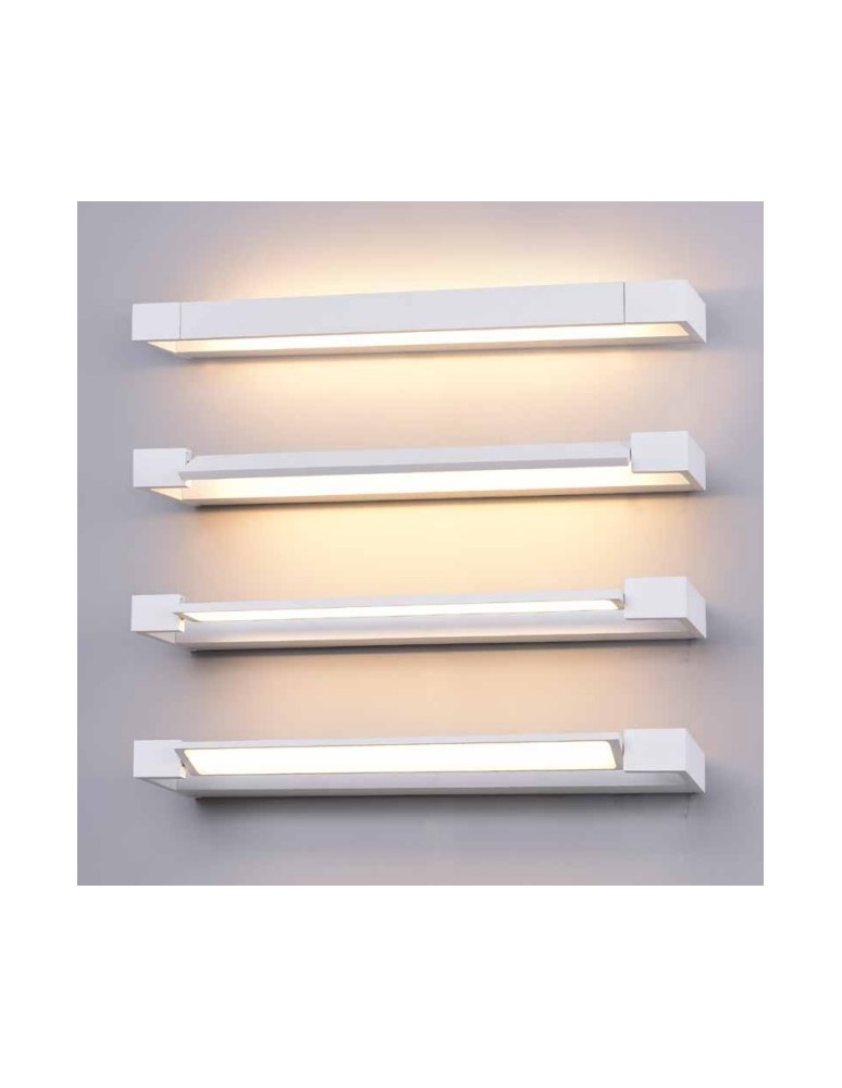Bathroom wall lamps - Azzardo DALI 30 3000K WHITE 1xLED Wall Mounted White IP44 AZ2788 - product kolory-swiatla.pl 3
