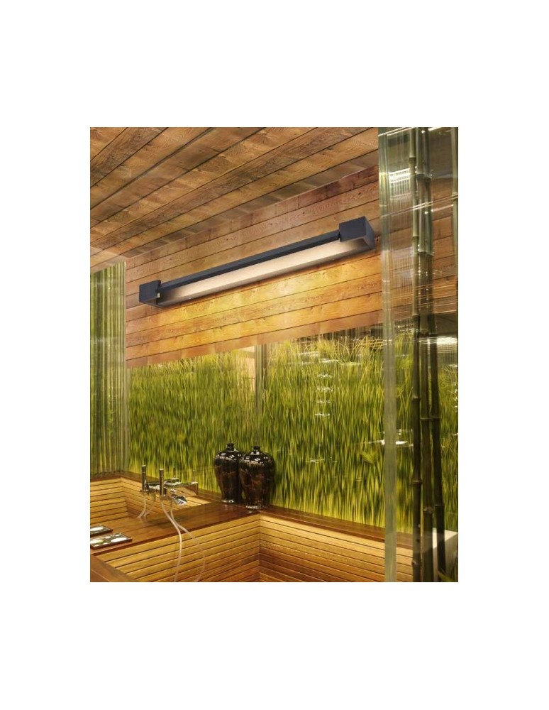 Bathroom wall lamps - Azzardo DALI 30 3000K BLACK 1xLED Wall Mounted Black IP44 AZ2883 - product kolory-swiatla.pl 2