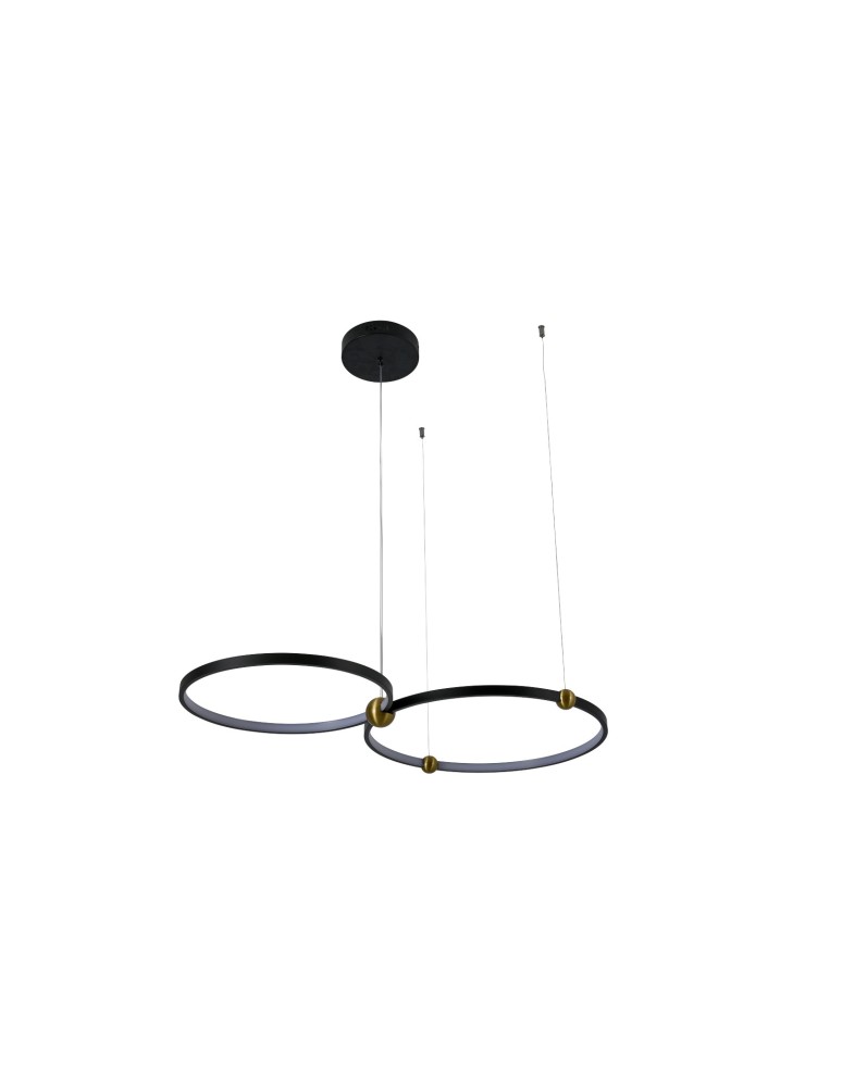 Pendant lamps circles - YASKR Kido M LED Pendant Lamp black PL0139   - product kolory-swiatla.pl 2