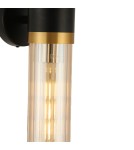 Tube wall lamps - YASKR Malika wall lamp 2xE27 black WL0123-2   - product 3