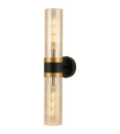 Tube wall lamps - YASKR Malika wall lamp 2xE27 black WL0123-2   - product 1