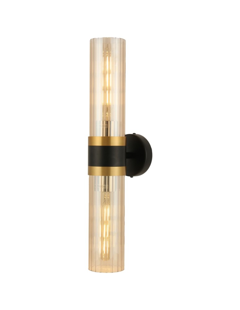 Tube wall lamps - YASKR Malika wall lamp 2xE27 black WL0123-2   - product kolory-swiatla.pl 1