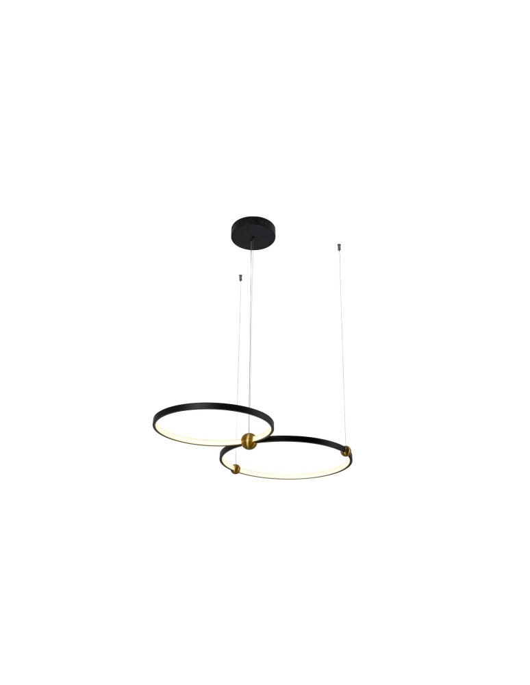 Pendant lamps circles - YASKR Kido M LED Pendant Lamp black PL0139   - product kolory-swiatla.pl 4