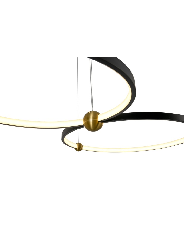 Pendant lamps circles - YASKR Kido M LED Pendant Lamp black PL0139   - product kolory-swiatla.pl 5