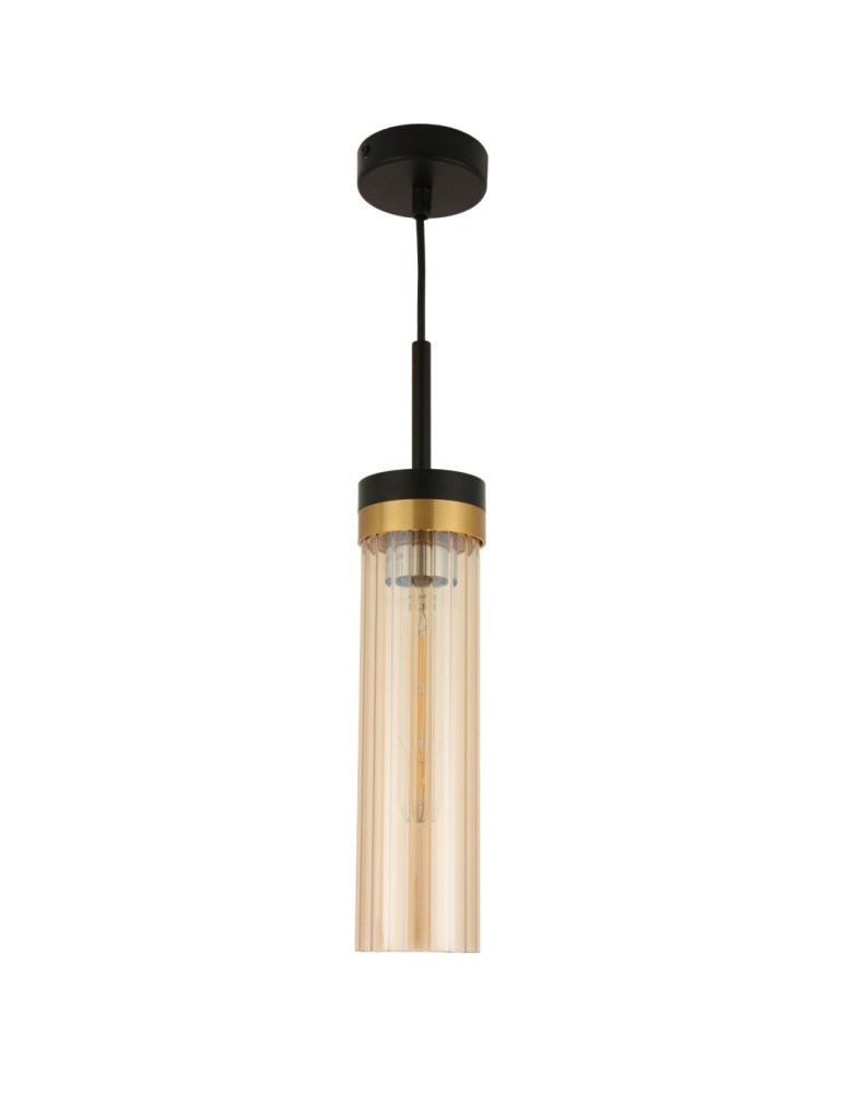Single pendant lamps - YASKR Malika Pendant Lamp 1xE27 black PL0140-1   - product kolory-swiatla.pl 3