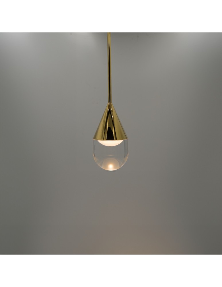 Single pendant lamps - YASKR Nata Pendant Lamp 1xLED gold PL0104-GD   - product kolory-swiatla.pl 5