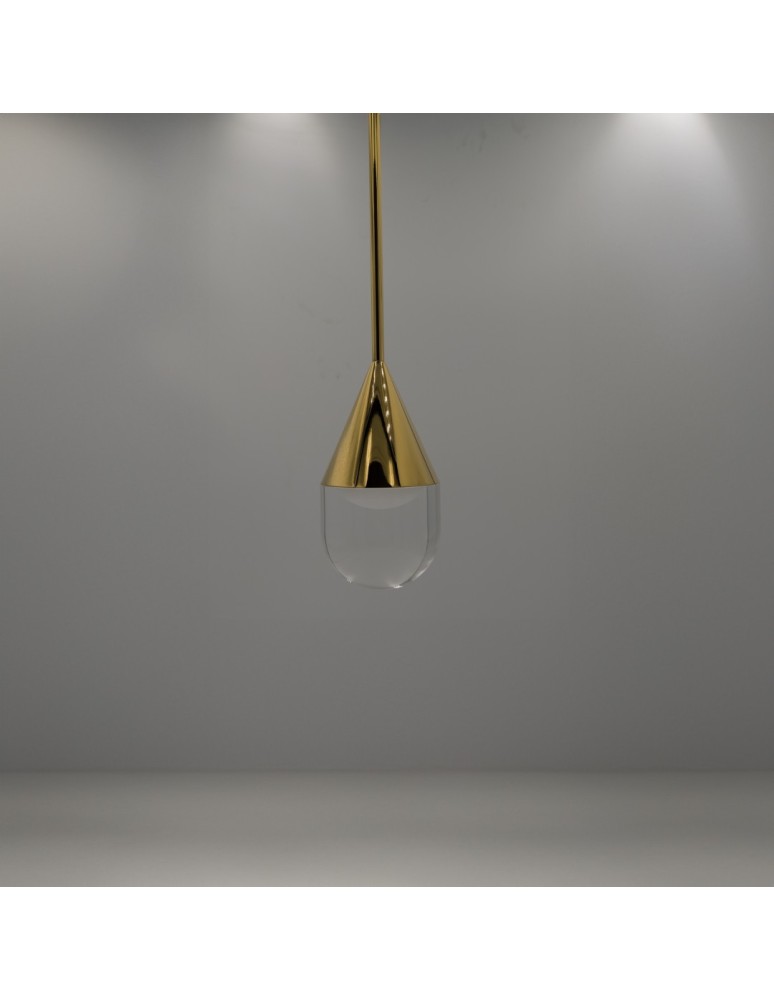Single pendant lamps - YASKR Nata Pendant Lamp 1xLED gold PL0104-GD   - product kolory-swiatla.pl 6