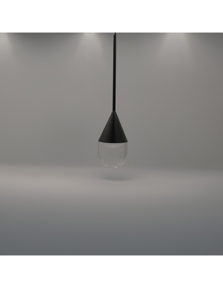 Single pendant lamps - YASKR Nata Pendant Lamp 1xLED black PL0104-BK   - product kolory-swiatla.pl 6