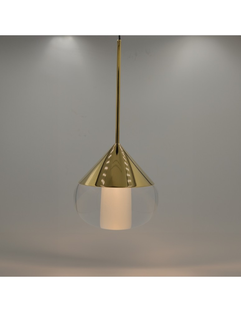 Single pendant lamps - YASKR Suza 1xLED gold pendant lamp PL0103-GD   - product kolory-swiatla.pl 5