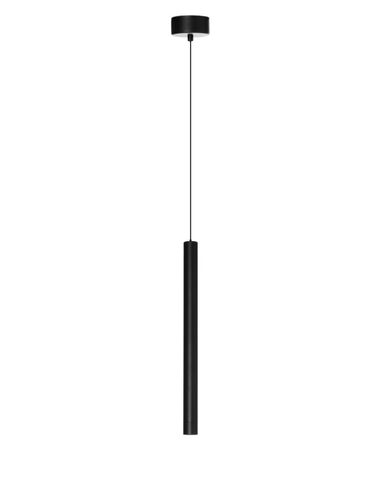 Pendant tube lamps - Azzardo Pendant VERNO 1 40 3000K BK Black Matte 1xLED Tubes AZ6260 - product kolory-swiatla.pl 1