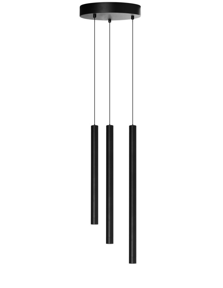 Pendant tube lamps - Azzardo Pendant VERNO 3 3000K BK Black Matte 3xLED Tubes AZ6312 - product kolory-swiatla.pl 1