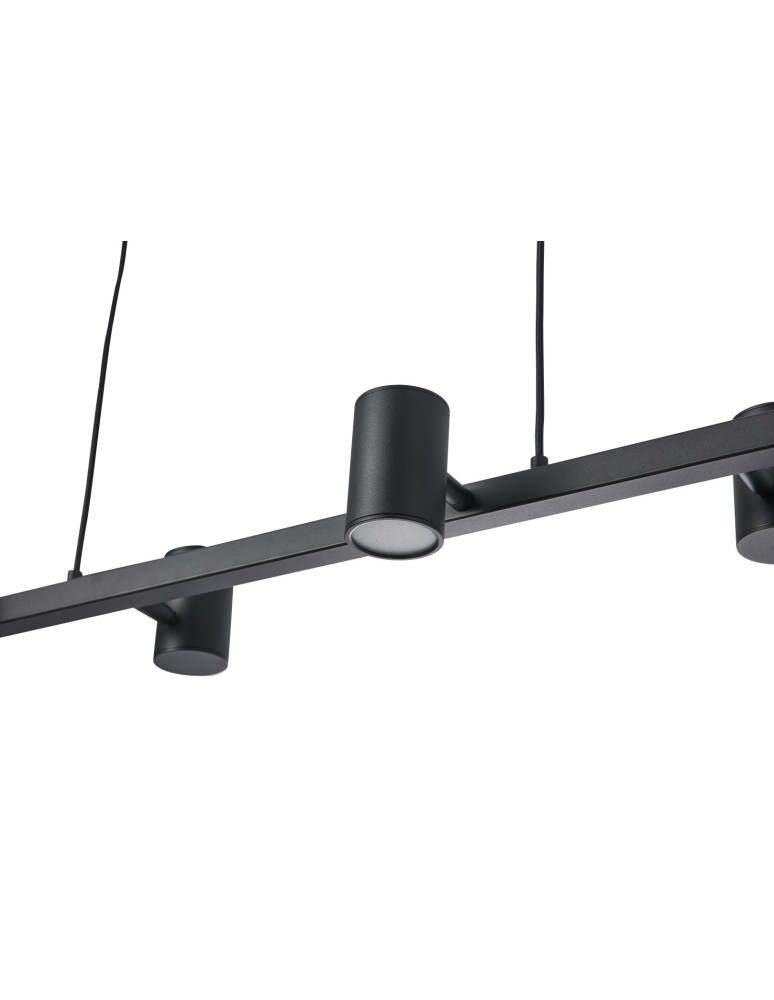 Pendant lamps - YASKR Noe Long Pendant Lamp 6xGU10 black PL0111-BK   - product kolory-swiatla.pl 3