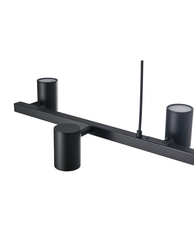 Pendant lamps - YASKR Noe Long Pendant Lamp 6xGU10 black PL0111-BK   - product kolory-swiatla.pl 5