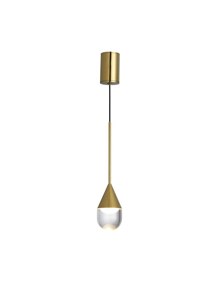 Single pendant lamps - YASKR Nata Pendant Lamp 1xLED gold PL0104-GD   - product kolory-swiatla.pl 1