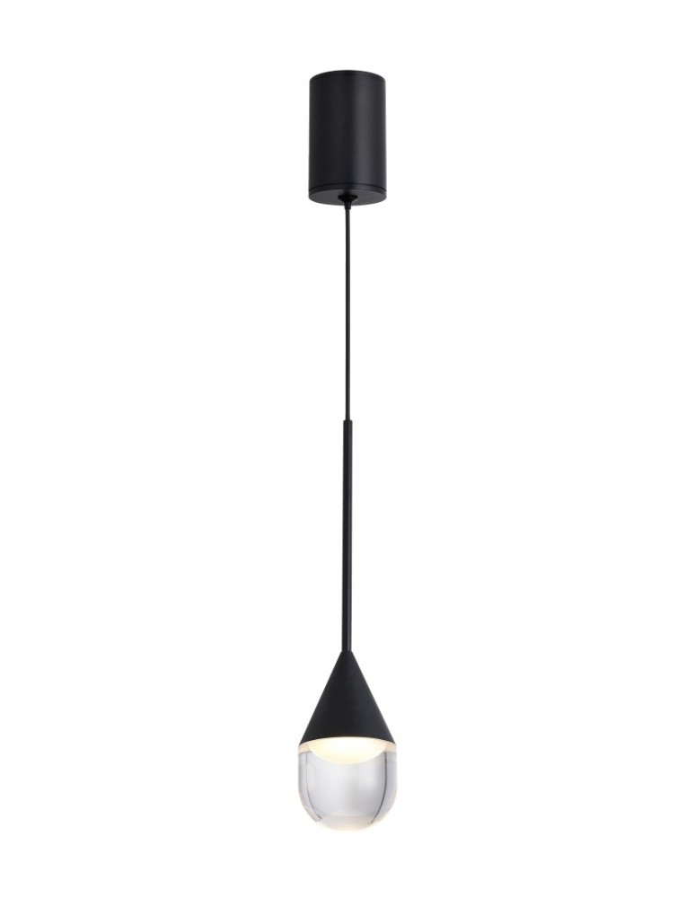 Single pendant lamps - YASKR Nata Pendant Lamp 1xLED black PL0104-BK   - product kolory-swiatla.pl 1