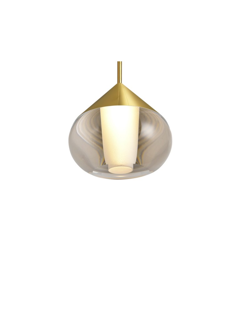 Single pendant lamps - YASKR Suza 1xLED gold pendant lamp PL0103-GD   - product kolory-swiatla.pl 3