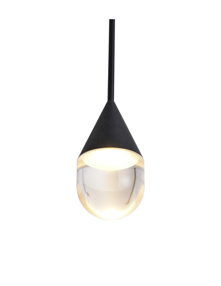Single pendant lamps - YASKR Nata Pendant Lamp 1xLED black PL0104-BK   - product kolory-swiatla.pl 9