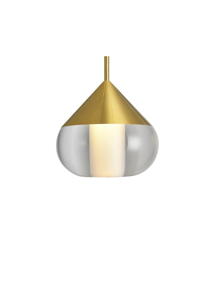 Single pendant lamps - YASKR Suza 1xLED gold pendant lamp PL0103-GD   - product kolory-swiatla.pl 9