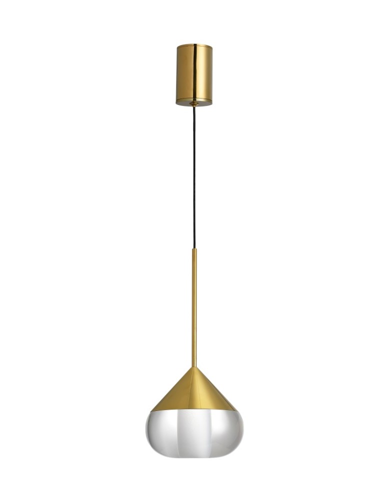 Single pendant lamps - YASKR Suza 1xLED gold pendant lamp PL0103-GD   - product kolory-swiatla.pl 2