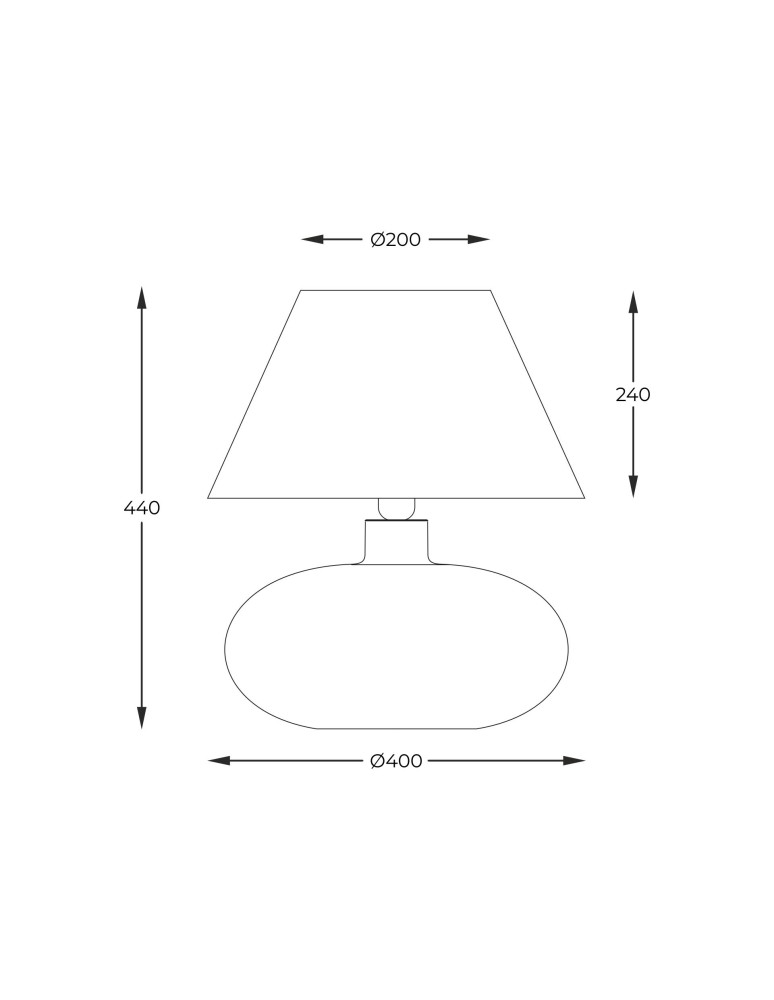 Table lamps with lampshade - Zuma Line ADANA table transparent base black lampshade 1xE27 5519BK - product kolory-swiatla.pl 4