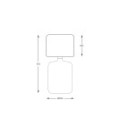 Table lamps with lampshade - Zuma Line table SAMASUN transparent base black white 1xE27 5500WH. - product 4