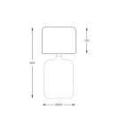 Table lamps with lampshade - Zuma Line AMARSA table transparent base lampshade black 1xE27 5507BK - product 4