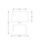 Table lamps with lampshade - Zuma Line BATUMI table transparent base lampshade black 1xE27 5528BK - product 4