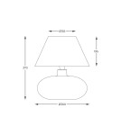 Table lamps with lampshade - Zuma Line MERSIN table lamp Graphite 1xE27 5517BKGO - product 4