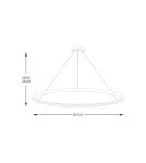 Pendant lamps circles - Zuma Line Pendant CIRCLE LED 70W 3000K 110cm cable length 250cm LA0717/1 - WH. - product 6